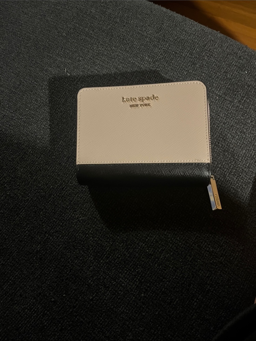 kate spade Two-Tone Zip Wallet - Blush & Black